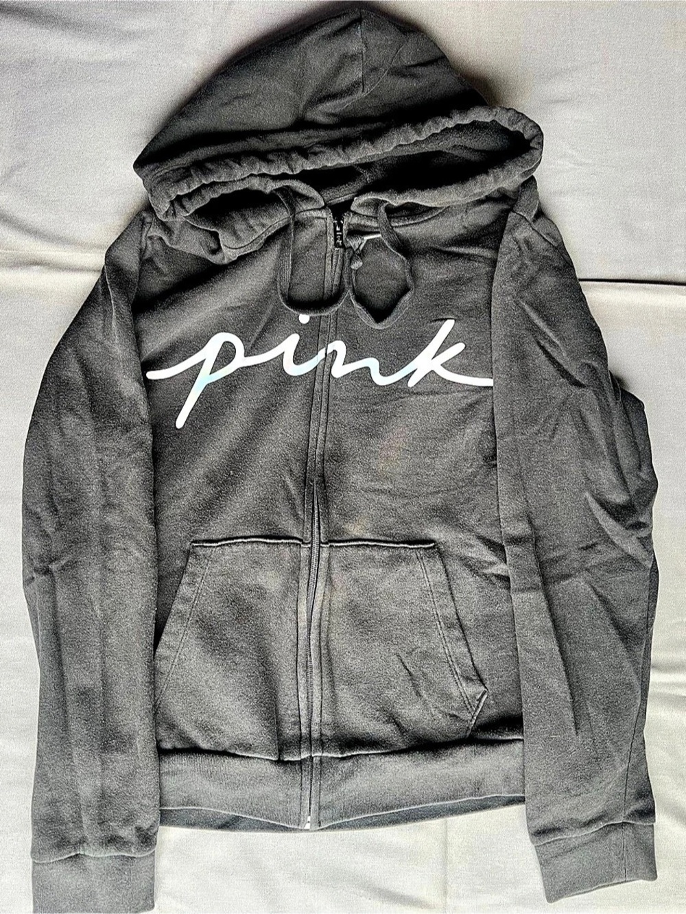 PINK Victoria's Secret Black Zip-Up Hoodie